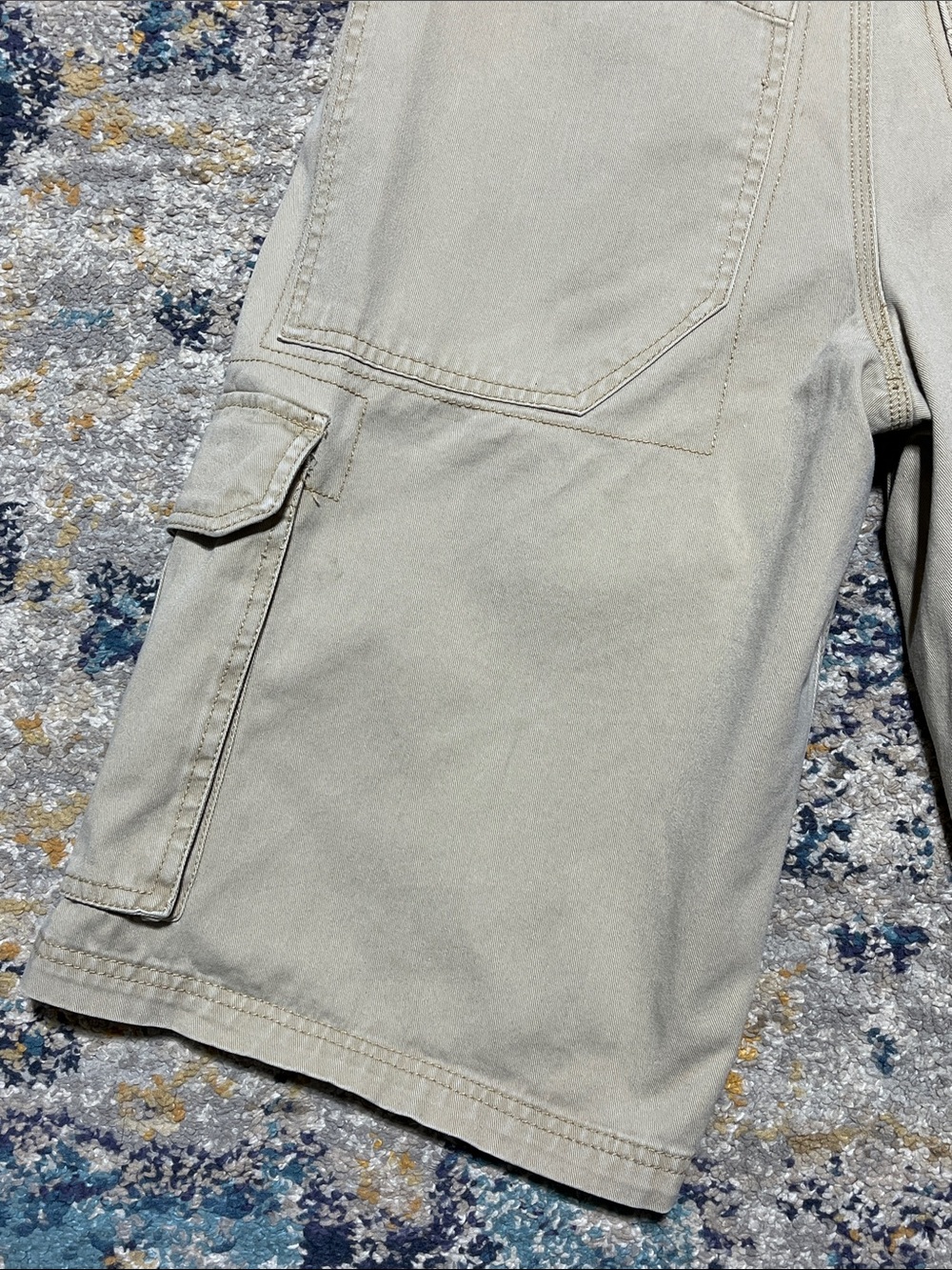 Y2K South Pole Baggy Tan Cargo Shorts with Embroidered Back Logo Size 29 - Picture 5 of 16